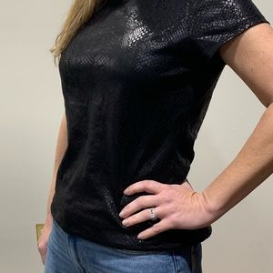 White House Black Market Snack Skin Cotton Shirt, Small